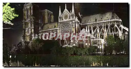 Ansichtskarte AK Paris la Nuit Notre Dame