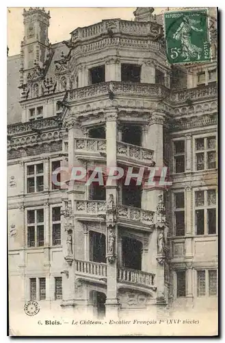 Ansichtskarte AK Blois Le Chateau Escalier Francois I