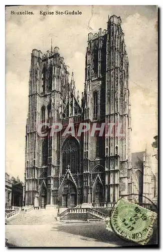 Cartes postales Bruxelles Eglise Ste Gudule