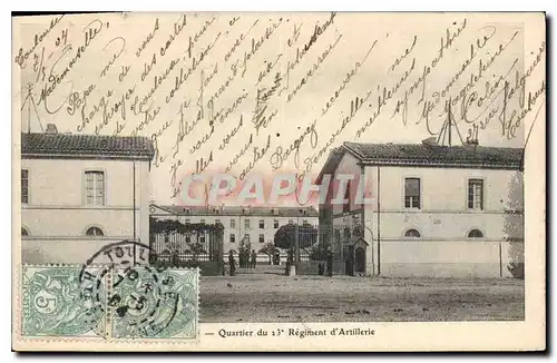 Cartes postales Quartier du Regiment d'Artillerie Militaria Toulon