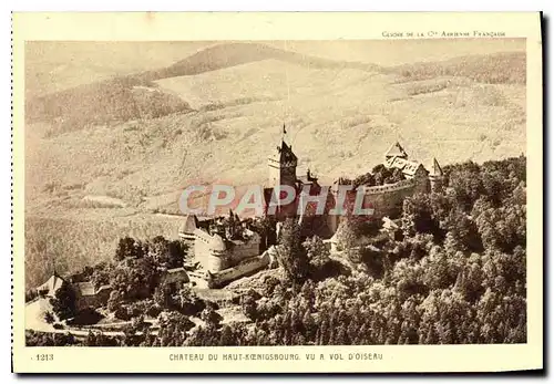 Cartes postales Chateau du Haut Koenigsbourg Vu a Vol d'Oiseau