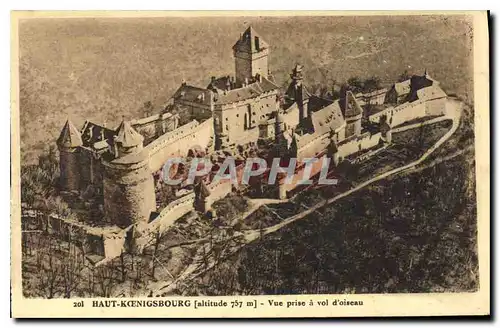 Cartes postales Haut Koenigsbourg Vue prise a vol d'oiseau