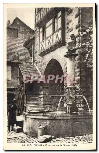 Ansichtskarte AK Riquewihr Fontaine de la Sinne