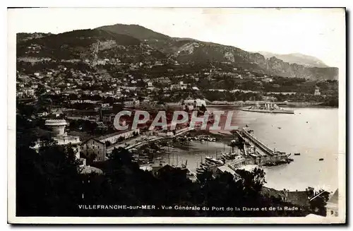 Ansichtskarte AK Villefranche sur Mer Vue Generale du Port de la Darse et de la Rade