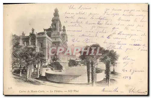 Cartes postales Casino de Monte Carlo Le Theatre