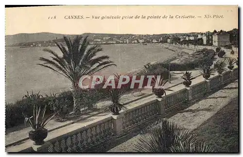 Ansichtskarte AK Cannes Vue generale prise de la pointe de la Croisette