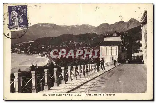 Ansichtskarte AK Grimaldi Ventimiglia Frontiera italo francese