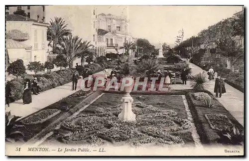 Cartes postales Menton Le Jardin Public