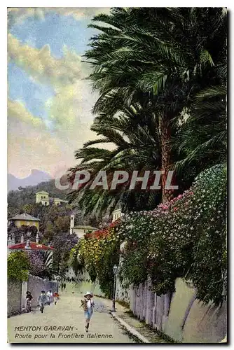 Cartes postales Menton Garavan Route pur la Frontiere Italienne