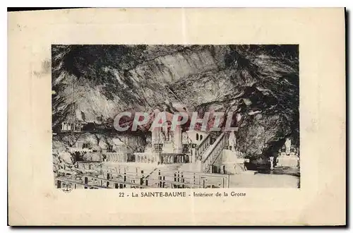 Cartes postales La Sainte Baume Interieur de la Grotte