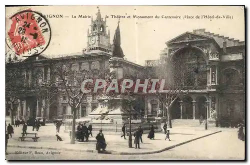 Ansichtskarte AK Avignon La Mairie Le Theatre et Monument du Centenaire Place de l'Hotel de Ville