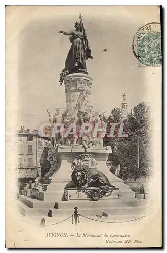 Ansichtskarte AK Avignon Le Monument de Centenaire Lion