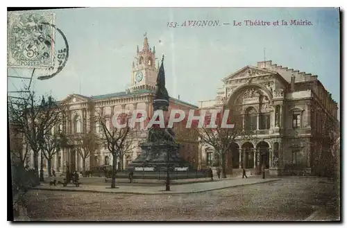 Ansichtskarte AK Avignon Le Theatre et la Mairie