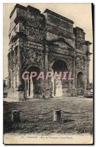 Cartes postales Orange Arc de Tromphe Cote Nord