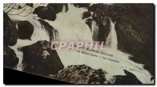 Cartes postales Fontaine de Vaucluse Les cascades