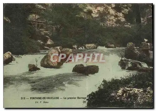 Cartes postales Fontaine de Vaucluse Le premier Barrage