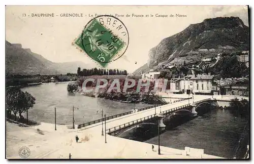 Cartes postales Dauphine Grenoble Le Port de la Porte de France et le Casque de Neron