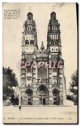 Cartes postales Tours La Cathedrale St Gatien