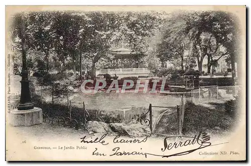 Cartes postales Grenoble Le Jardin Public