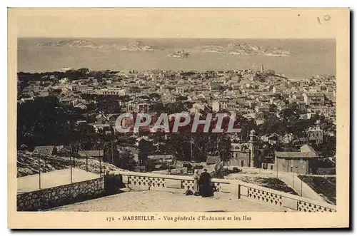 Ansichtskarte AK Marseille Vue generale d'Ensoume et les Iles