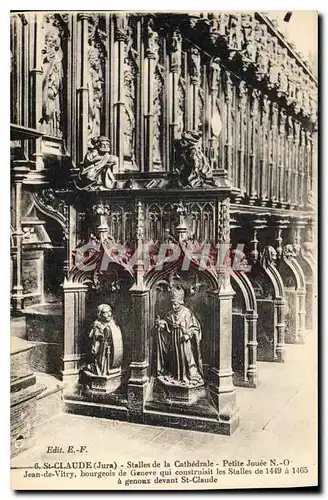 Cartes postales St Claude Jura Stalles de la Cathedrale Petite Jouee