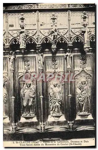 Cartes postales Saint Claude Jura Stailes de la Cathedrale  Trois Saints Abbes du monastere de Condat