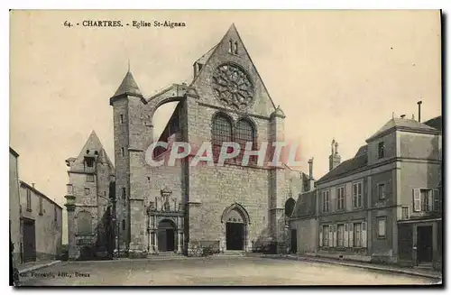 Cartes postales Chartres Eglise St Aignan