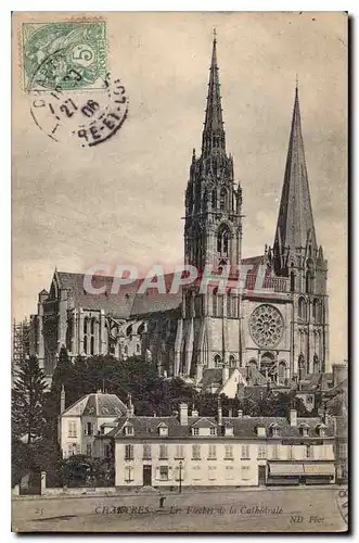 Ansichtskarte AK Chartres Le Fleches de la Cathedrale