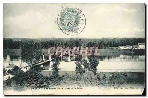 Cartes postales Onzain Les Bords de la Loire et le Pont