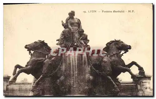 Cartes postales Lyon Fontaine Bartholdi