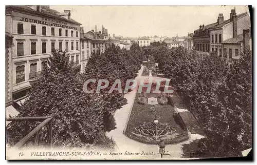 Ansichtskarte AK Villefranche sur Saone Square Etienne Poulet