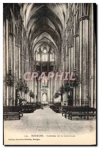 Cartes postales Bourges Interieur de la Cathedrale