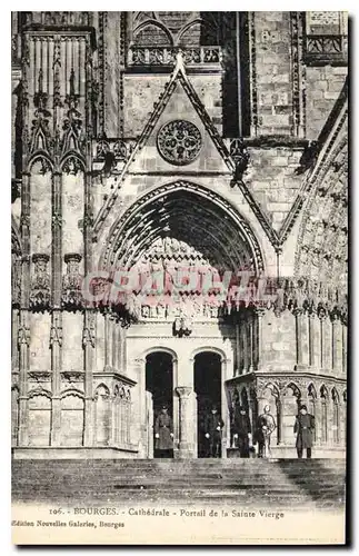 Ansichtskarte AK Bourges Cathedrale Portail de la Sainte Vierge