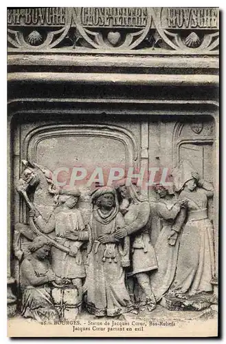 Cartes postales Bourges Statue de Jasques Coeur