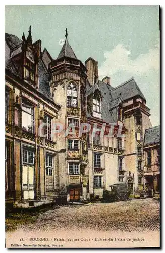 Cartes postales Bourges Palais jascques Coeur Entree du Palais de Justice