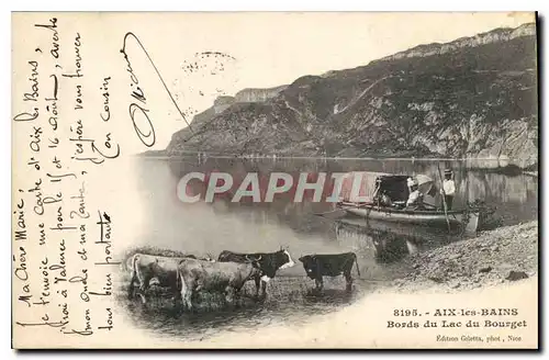 Cartes postales Aix les Bains Bords du Lac du Bourget Vaches