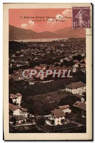 Cartes postales Aix les Bains Savoie Vue Generale au fond le Lac du Bourget