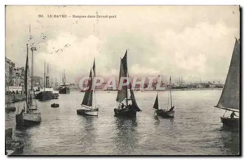 Ansichtskarte AK Le Havre Barques dans l'avant Port Bateaux