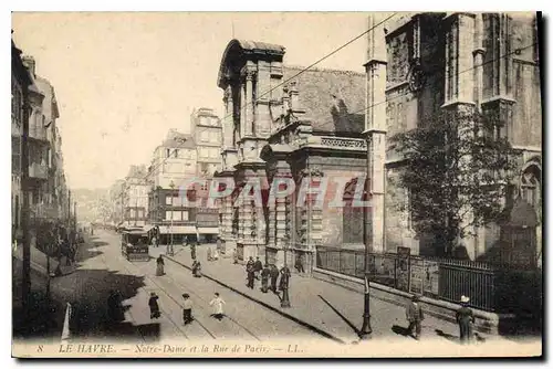 Ansichtskarte AK Le Havre Notre Dame et la Rue de Paris