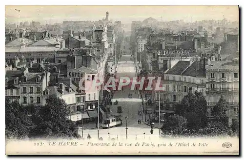 Cartes postales Le Havre Panorama de la rue de Paris pris de l'hotel de Ville