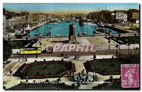 Cartes postales Le Havre la Place Gambetta et le Bassin des Yachts