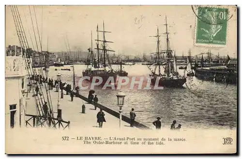 Cartes postales Le Havre l'Avant Port au moment de la maree