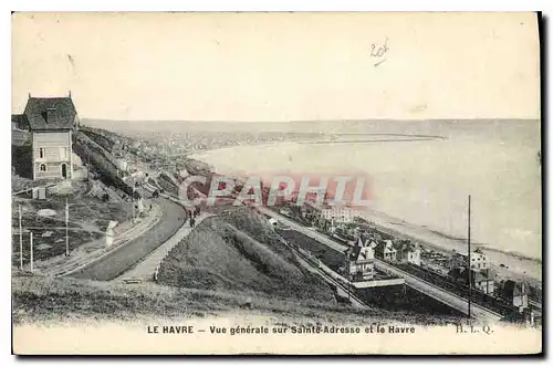 Cartes postales Le Havre vue generale sur Sainte Adresse et Le Havre