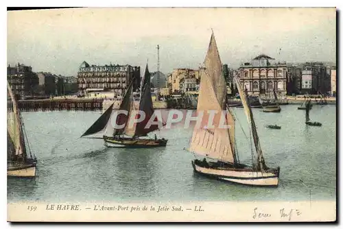 Ansichtskarte AK Le Havre l'Avant Port Pris de la Jetee Sud