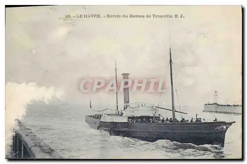 Cartes postales Le Havre Entree du Bateau de Trouville