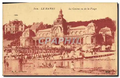 Cartes postales Le Havre le Casino vu de la Plage