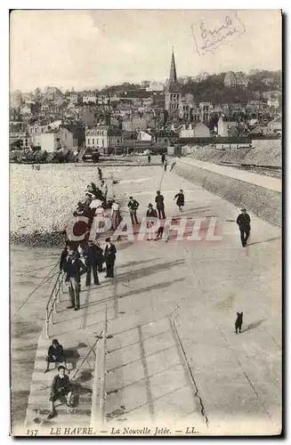 Cartes postales Le Havre la Nouvelle Jetee Peche Pecheur