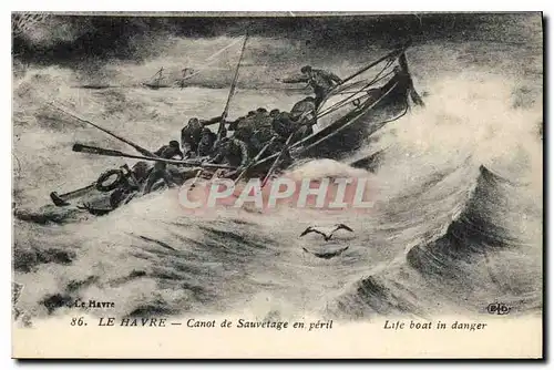 Ansichtskarte AK Le Havre Canot de Sauvetage en peril