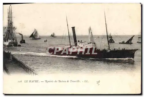 Cartes postales Le Havre Rentree du Bateau de Trouville