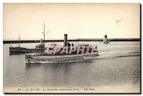 Cartes postales Le Havre le Trouville rentrant au Port